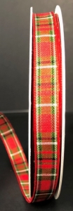 #1 Christmas Plaid Red and Green Ribbon 10 yards 