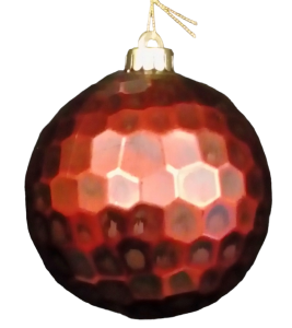 120mm/4.75'' Antique Red Honeycomb Ornament