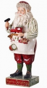 13'' Resin Toy making Santa with Train