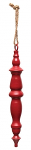 16'' Large Red Metal Finial Ornament