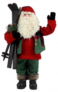 18'' Standing Santa with Skis