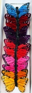 Butterflies Assorted Colors S/12 2''