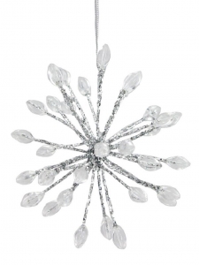 4'' Glittered Starburst Ornament