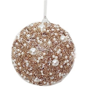 4.5'' Bead/Pearl Ball " Beach Colors" Ornament