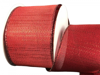 #40 Wired Burgundy Metallic Sheer Ribbon 10 yards 