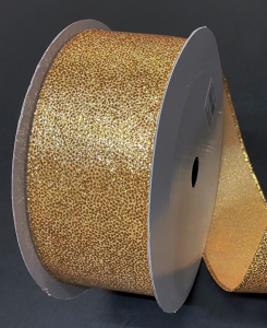 #40 Wired Gold Glitter Satin Ribbon 50 yards 