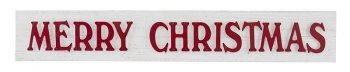 48'' x 8'' Wood/Metal Merry Christmas Sign