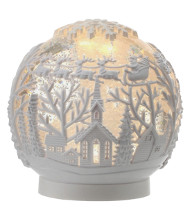 6'' LED Winter Scene Snow Globe with Timer Battery Operated