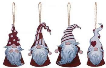 6'' 
Wooden Gnome Ornaments S/12