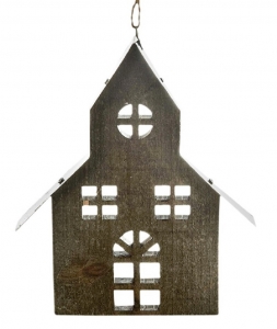 7'' Wood/Metal House/Barn Ornament