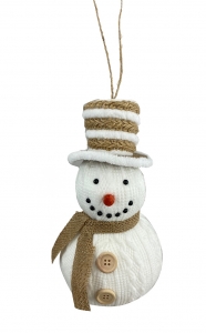 8'' 
Knitted Snowman Ornament