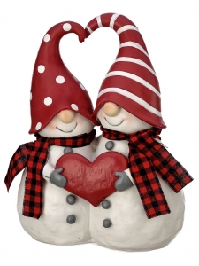8'' Resin Home Sweet Snowman Couple
