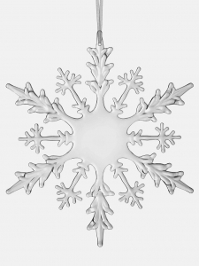 8'' & 12'' Clear Acrylic Snowflake Ornament
