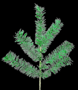 Apple Green Metallic Tinsel Pine Pick S/6 16''