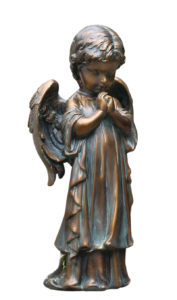 Resin Bronze Color Praying Angel 12''