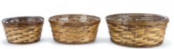 Bamboo Dish Garden with Liner 
3 Sizes Available 