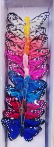 Butterflies with Wires Assorted Colors S/12 2''