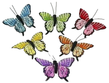 Butterflies with Wires Assorted Colors S/12 3''