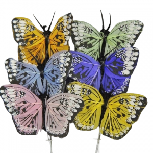 Butterflies with Wires Assorted Colors S/12