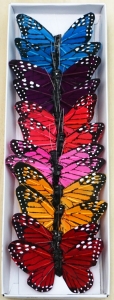 Butterflies with Wires Assorted Colors S/12 3''