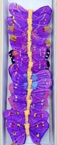 Lavender Butterflies with Wires  S/12 3''