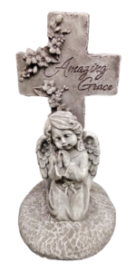 Concrete Kneeling Angel with Cross 17"
5273.A123