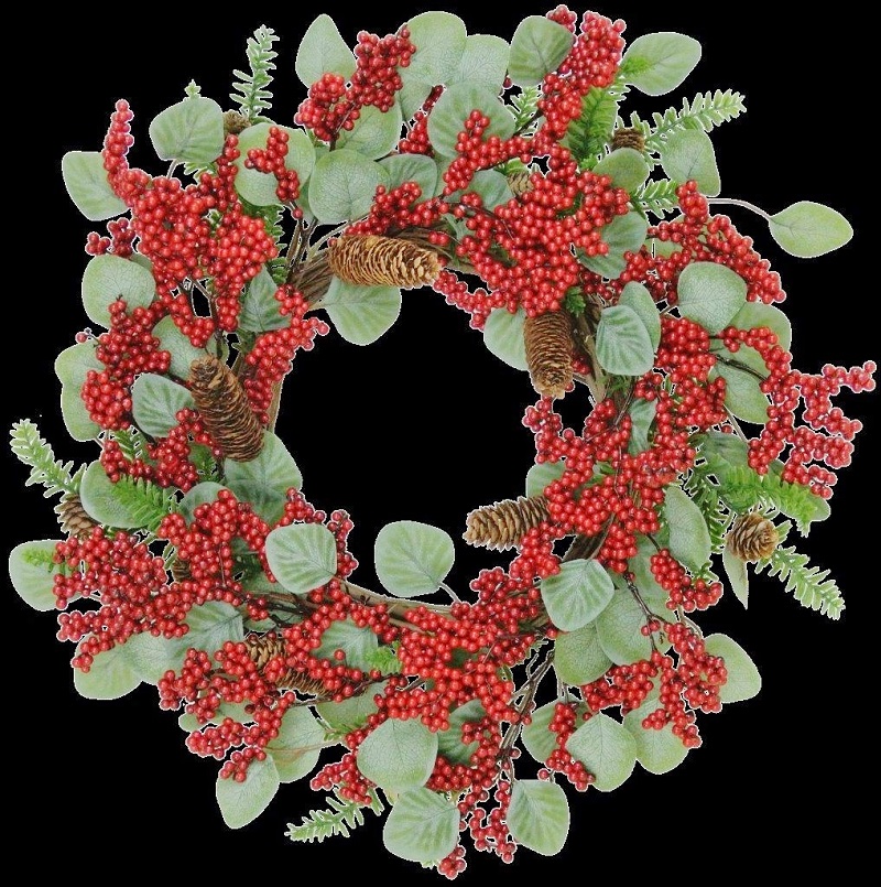 Eucalyptus Berry Wreath 24" 