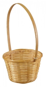 FTD Natural Handle Design Basket with Liner 6'' or 5'' 