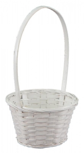 FTD White Handle Design Basket with Liner 6'' or 5''
