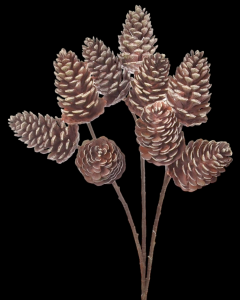 Faux Pine Cone x 9 with White Tips 32''
