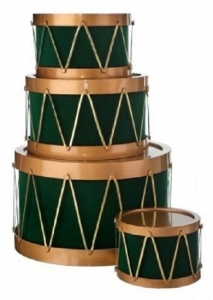 Flocked Drum Display Pedestals S/4
4.5'' - 11'' 