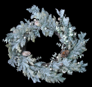 Frosted Cedar Wreath 20'' 