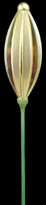 Gold Plastic Ribbed Finial on Pick
7.75", 17" Pick
