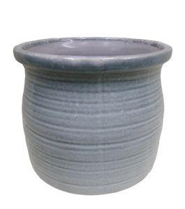 Green Curved Ceramic Planter 3 sizes 
