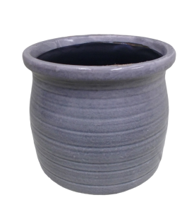 Grey Curved Ceramic Planter 3 sizes 
