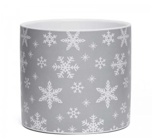 Grey/White Ceramic Snowflake Pot
5''