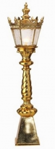 LED Gilded Ornate Champagne/Gold Lamp Post