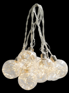 LED Light Bulb Garland 7', 3" Bulbs