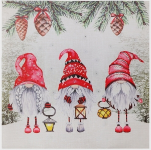 LED Three Christmas Gnomes Print with Timer