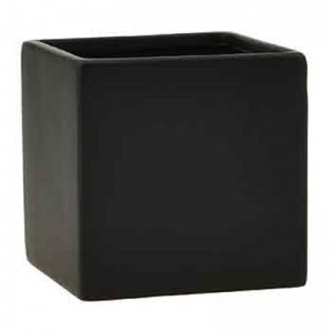 Matte Black Ceramic Cube 3 sizes 