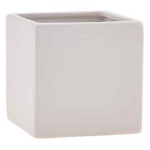 Matte White Ceramic Cube 2 sizes 