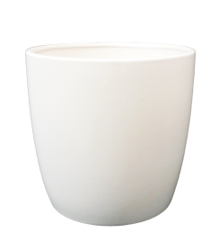 Matte White Ceramic Pot Cover 8'' 