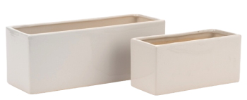 Matte White Rectangular Container 2 sizes 