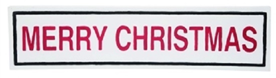 31'' x 8'' Metal Merry Christmas Sign