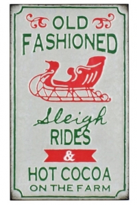 11'' x 20'' Metal Sleigh Ride Sign

 