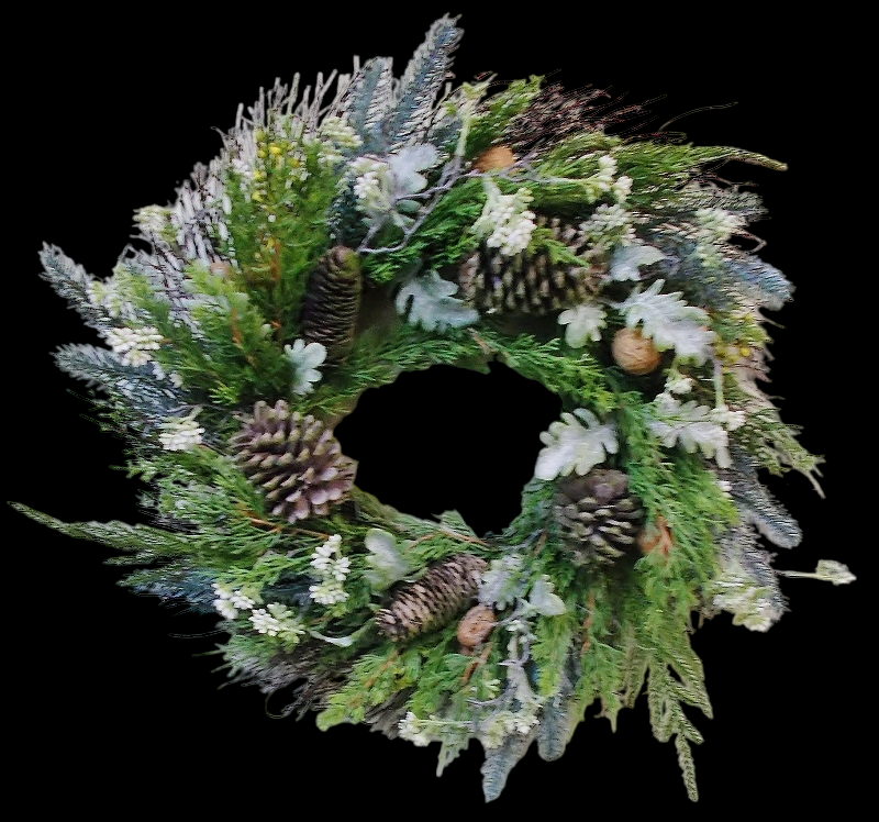 Mixed New England Pine Wreath 24" 
