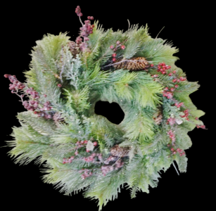 Mixed Sugar Pine/Pine Cone Berry Wreath 24"