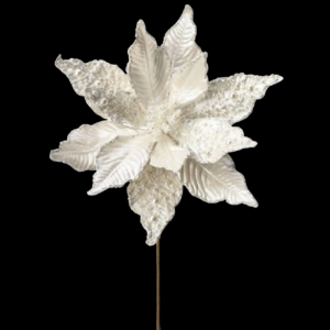 Pearlized/Pearl Poinsettia Stem
24", 11" Bloom