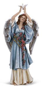 Resin Blue Angel with Dove