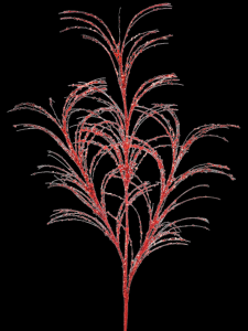 Red Glitter/Sequin Pampas Grass Spray x 3 34'' 